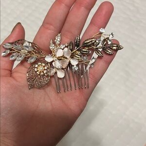 Elegant Gold, Bronze and Silver Hair Comb
